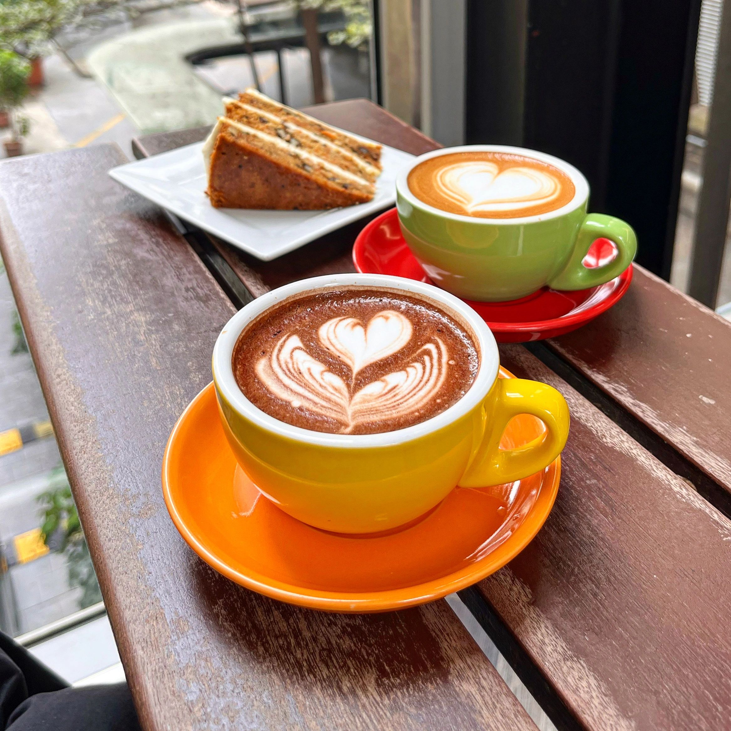 Coffee drink served in the cafe