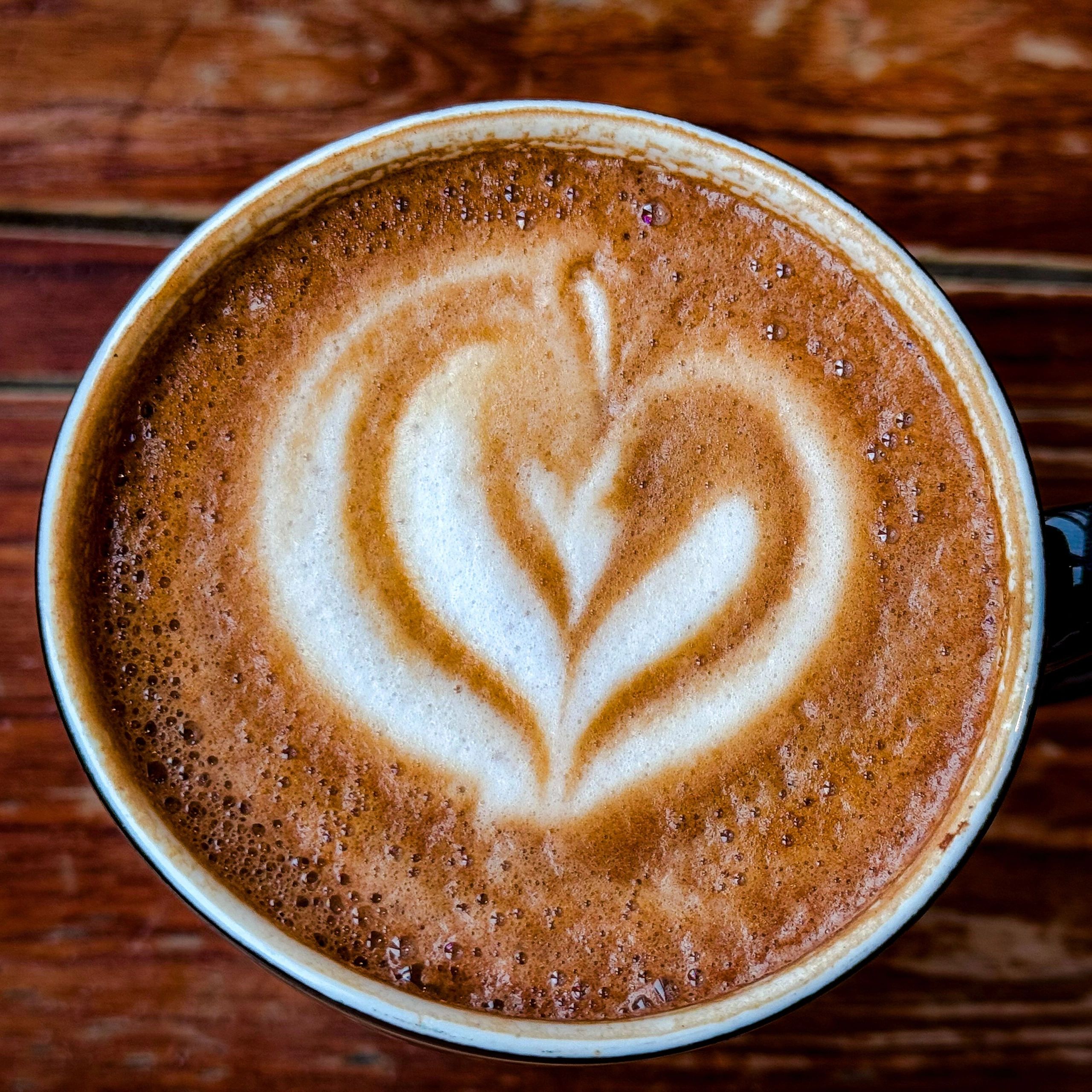 Cappuccino with latte art