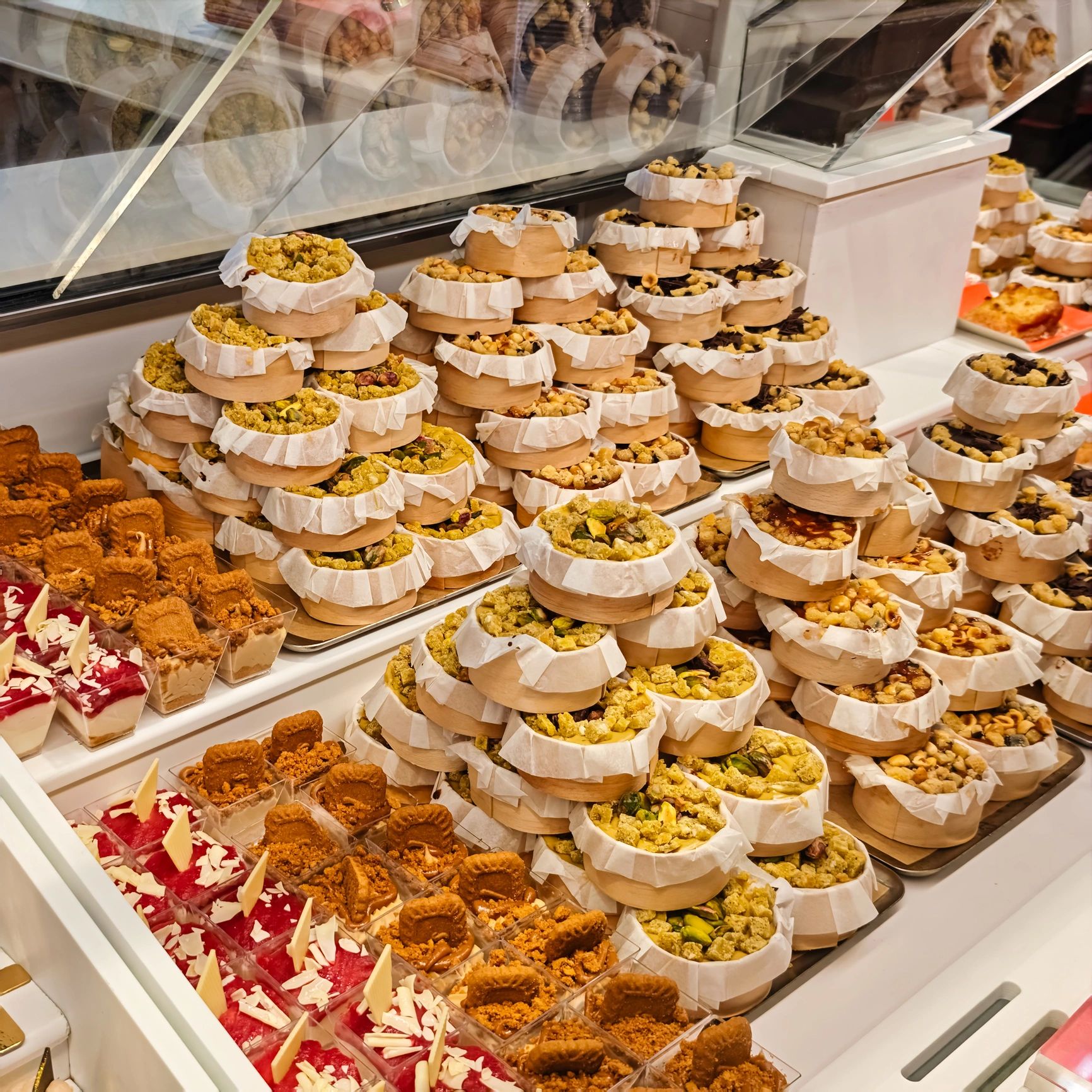 Fresh pastries on display